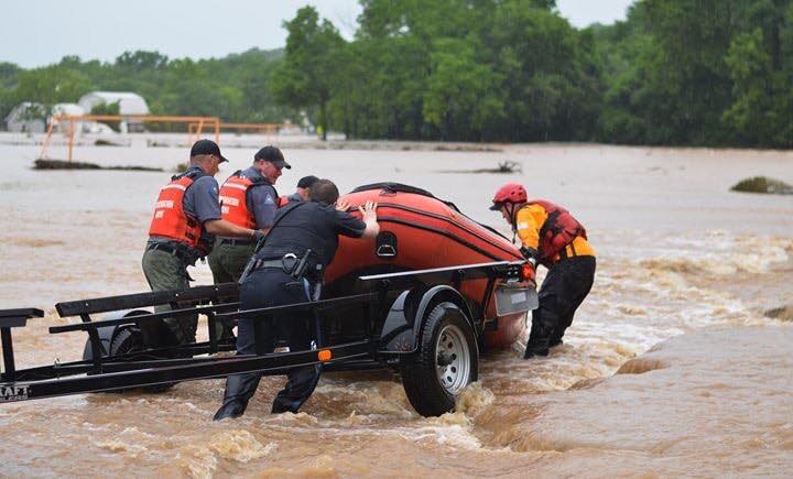 Neosho Fire Department Flood and Rescue Crew