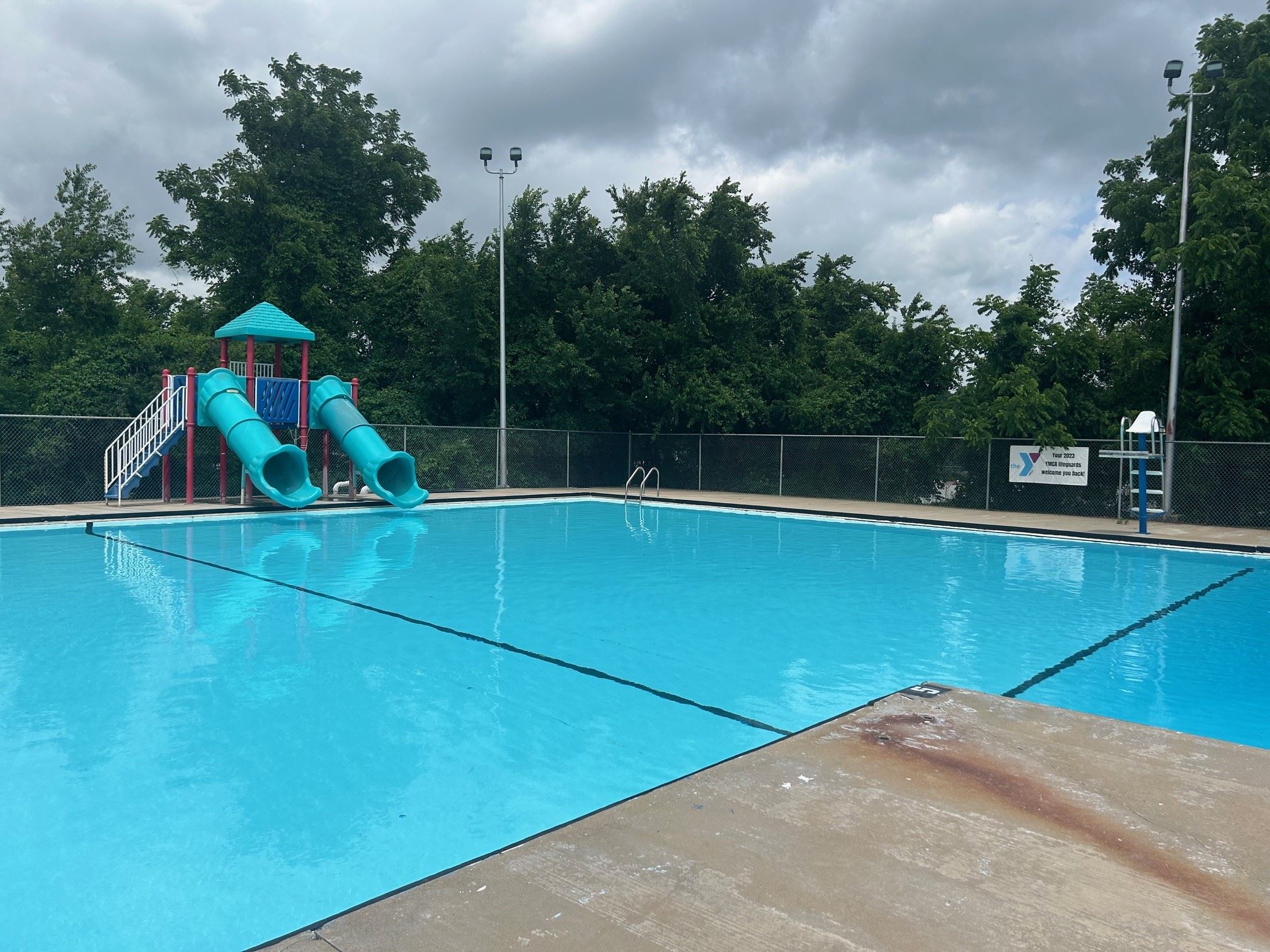 Municipal Pool Slide Area